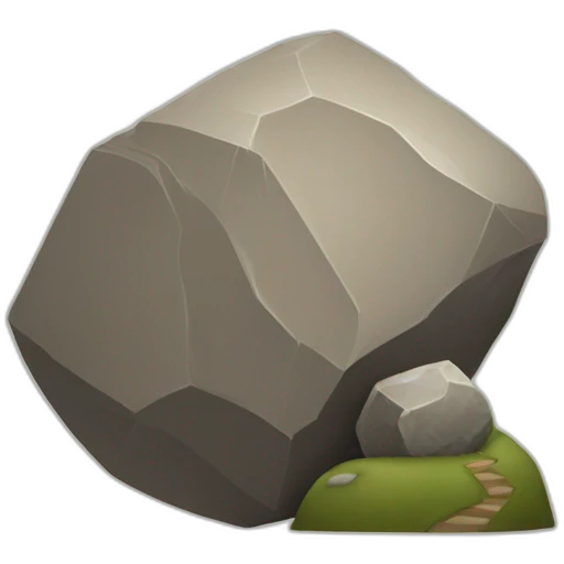 Sisyphus roll a boulder up a hill emoji