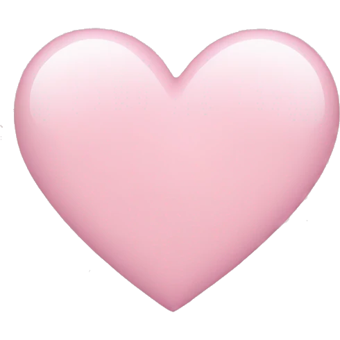 Light pink heart emoji