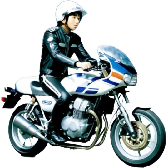 暴走族がバイクに乗って走ってる emoji