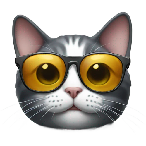 Cat with sunglasses emoji