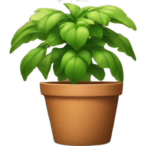 potted plant under the house roof emoji