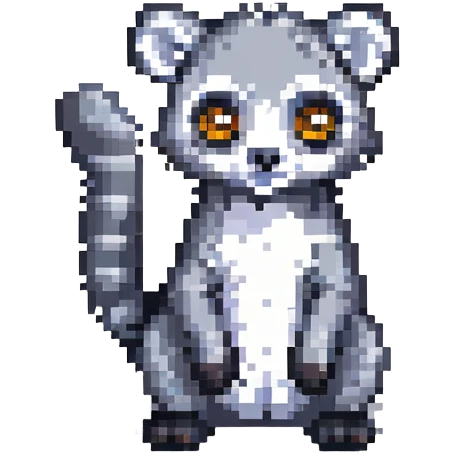 lemur, pixel art style emoji