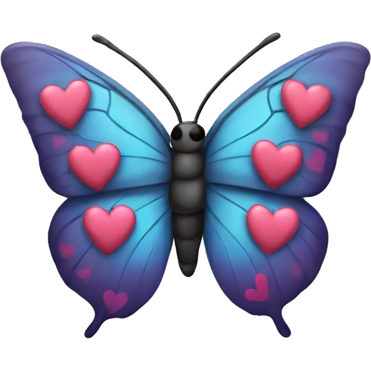 Bitterfly with hearts  emoji