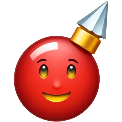 glitter red pin emoji