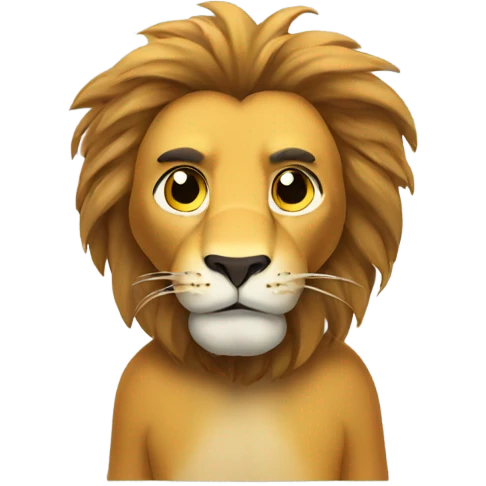 Shrug lion emoji