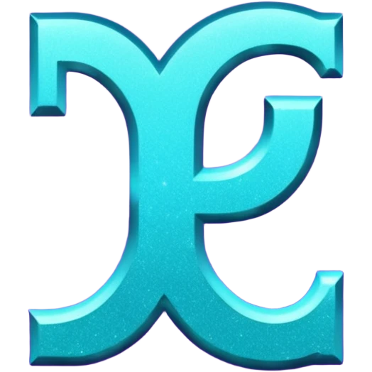 Glitter Purple and Cian plus symbol emoji