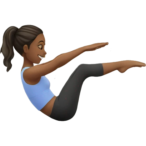 Girl doing reformer pilates emoji