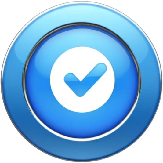 Blue check-official badge emoji