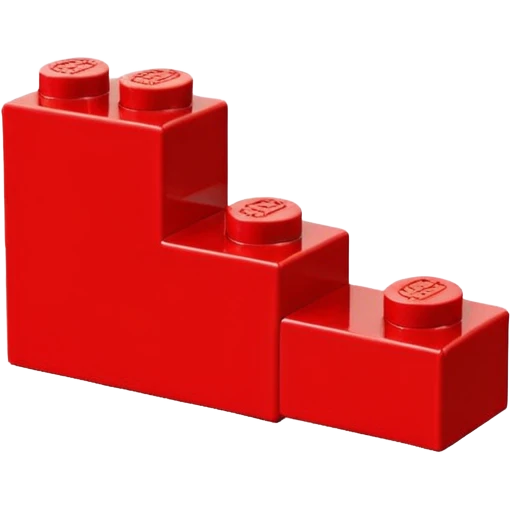 had drawn 2x2 red lego brick viewed from theside emoji