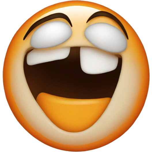 Freaky orange emoji