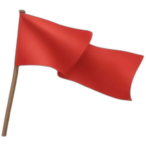 A complete red colour plain flag without any design  emoji