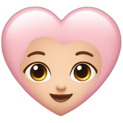 Baby pink heart emoji