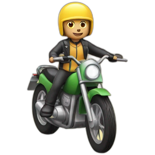 Jul sur une roue de moto emoji
