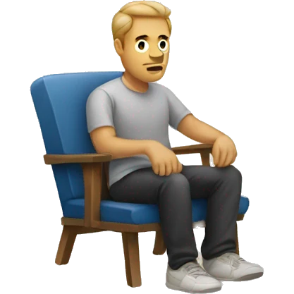 A man sitting on lazy chair emoji