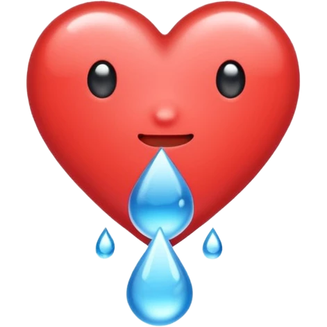 heart shape water drop emoji