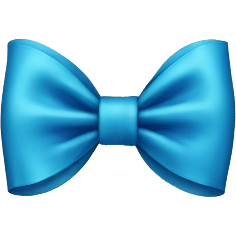 Blue bow emoji