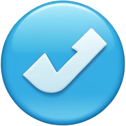 Creame el emoji d3 la verificacion azul 100% como la de t8ktok emoji