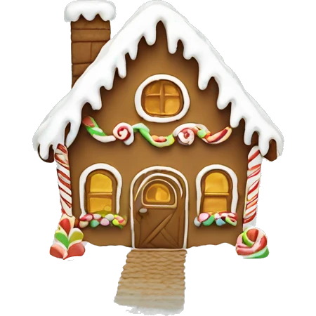 gingerbread house emoji
