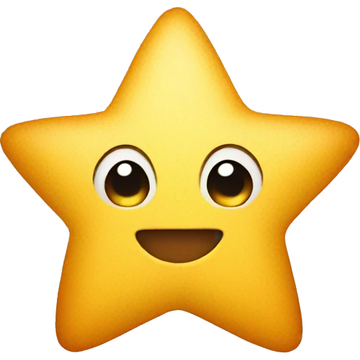 STAR WITH FACE emoji