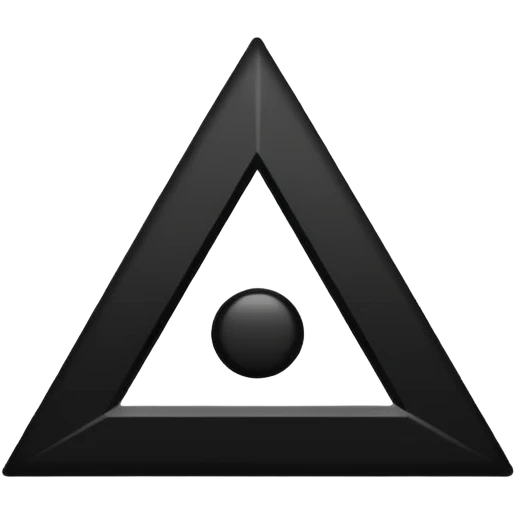 iOS style emoji, minimal summoning symbol, three dots triangle emoji