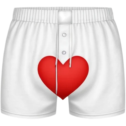 dungeon crawler carl's boxer shorts: white men's boxer shorts with red heart print emoji