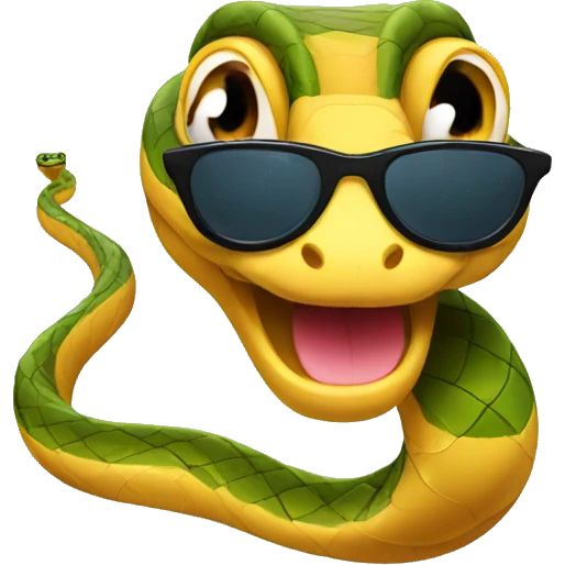 snake with sunglasses emoji
