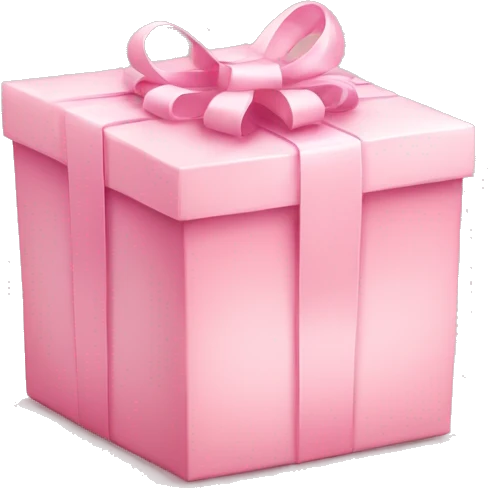 heart shaped light pink gift box emoji