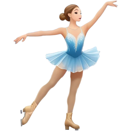 An icon featuring a graceful figure skater performing a flawless routine on an ice rink. The background shows a grand arena, Madison Square Garden, filled with spectators. Snowflakes and spotlights add to the elegance and beauty of the performance. Transparent background. emoji