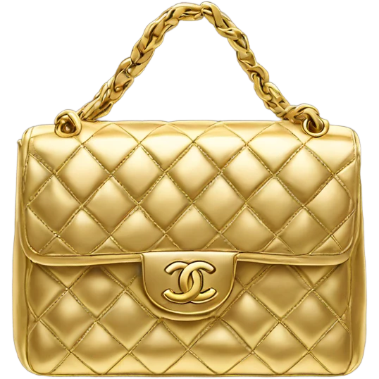 Chanel bag - gold emoji