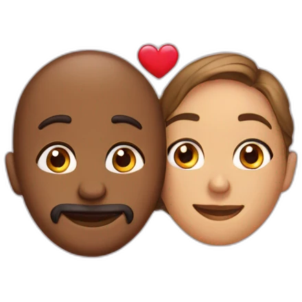 Deux personnes qui fond l'amour emoji