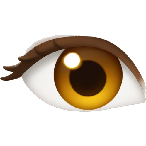 medium brown hair with blond higlights with a tan-ish skin colour hazel eyes beauty spot in the corner of her right eye emoji