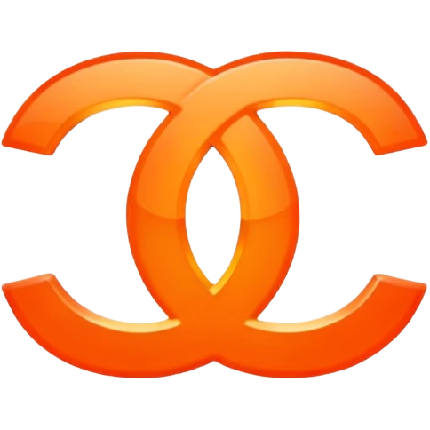 Chanel logo orange emoji