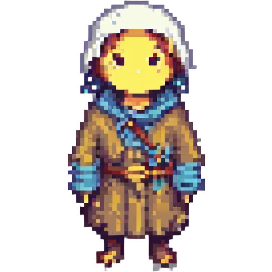 a beggar, pixel art style emoji