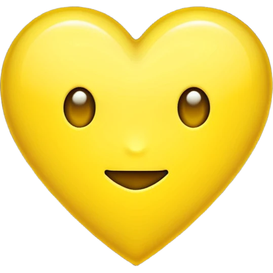 yellow heart with a pixelated effect emoji