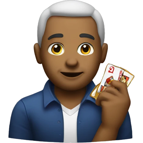 Gambler at sports game emoji