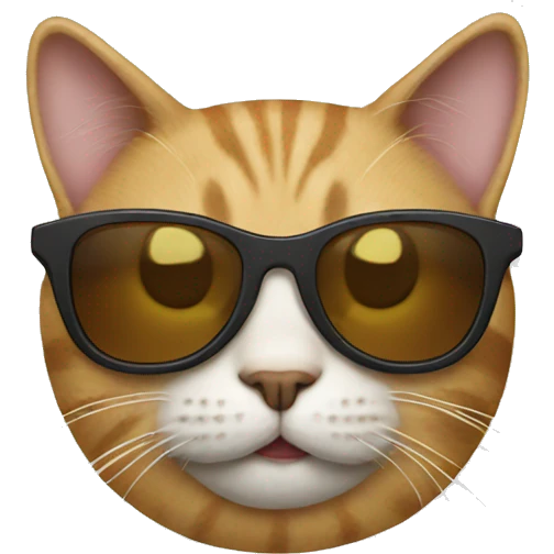 Cat with sunglasses emoji
