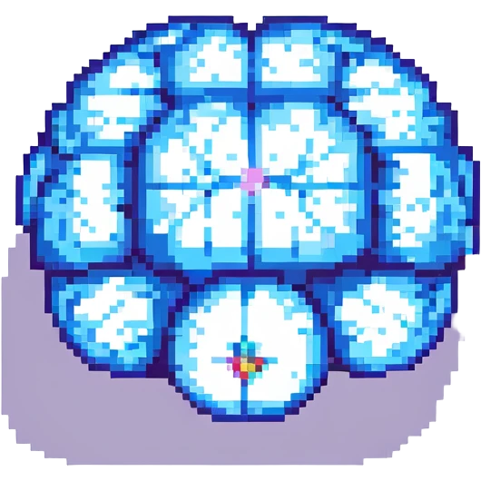 pixel art brain, small and blocky, classic 8-bit style emoji