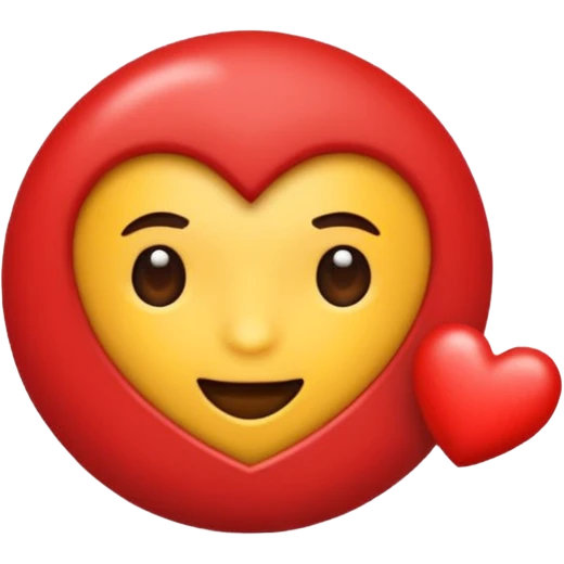 Um laço com coração emoji
