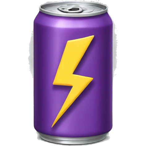 a can with a lightning bolt on it emoji