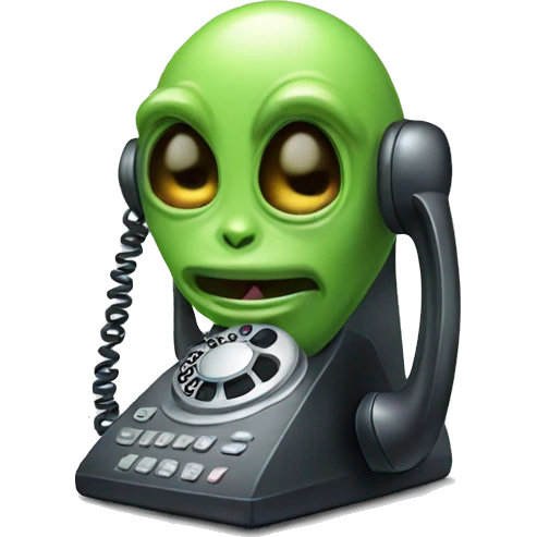 Alien telephone emoji