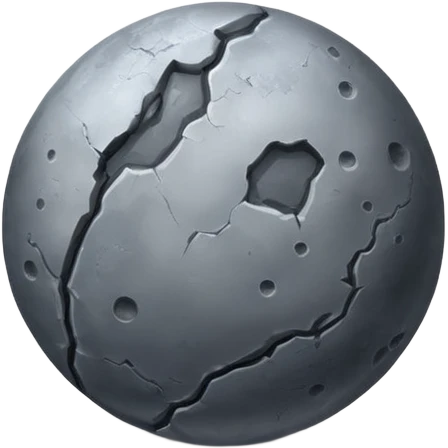 Mercury planet realistic rocky gray emoji