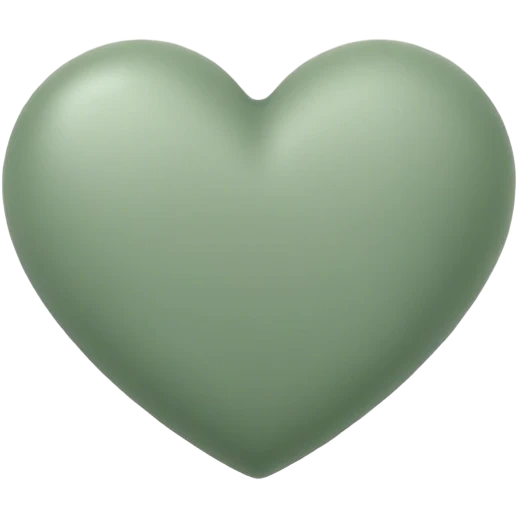 Sage green heart emoji