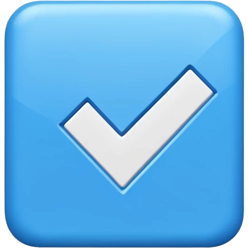 can u make roblox blue square checkmark and square should be tilted emoji