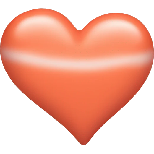 Salmon color heart emoji