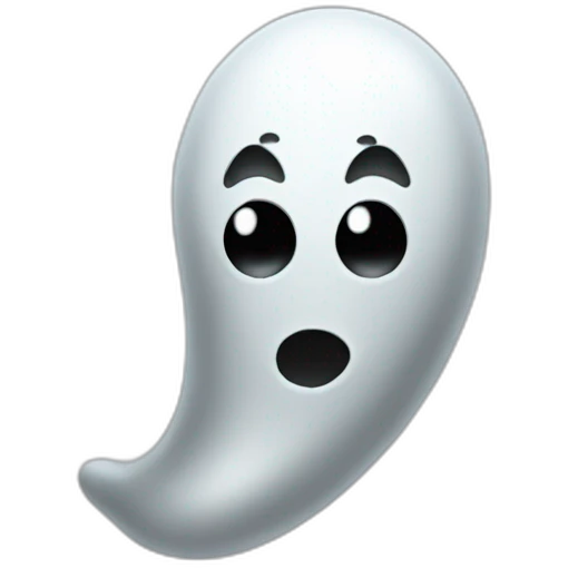 ghost emoji but it's a bean emoji
