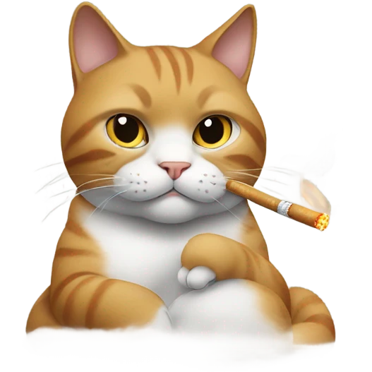 Cat smoking emoji