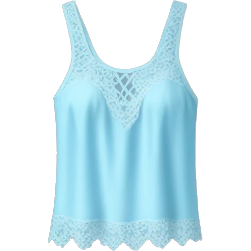 Light blue lace top  emoji