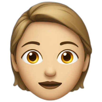 A woman looking with her eyes in the right side emoji