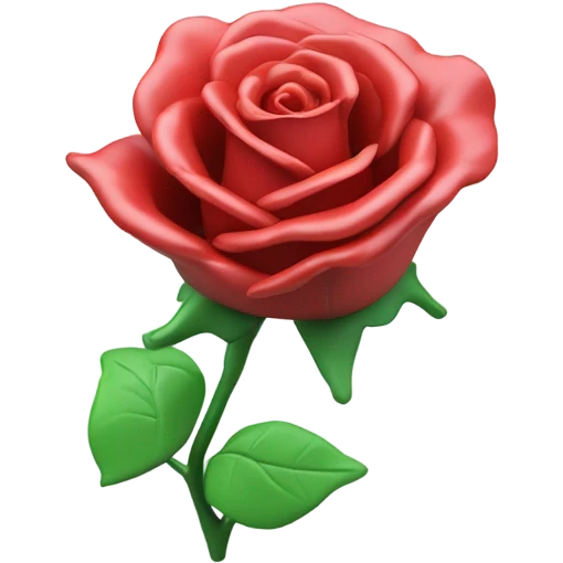 3d rose flower emoji