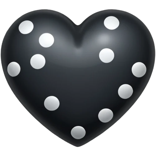 Black heart white spots emoji